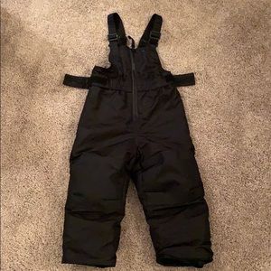 2T Cat & Jack black snow bibs